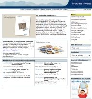 Screenshot of NordeaInvest.dk